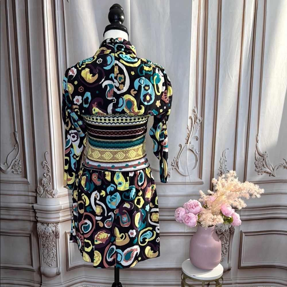 Missoni Vibrant Patterned Dress with Blue and Yellow Accents - Picture 3 of 7